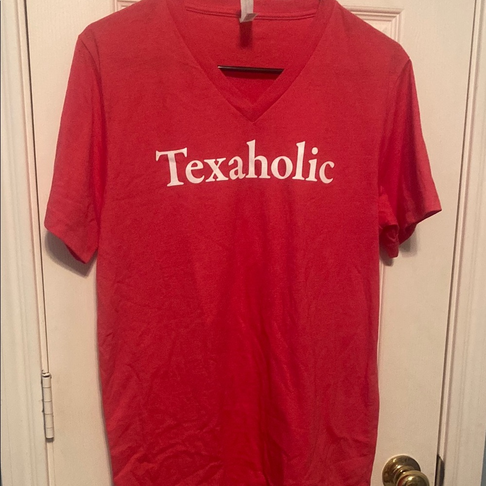 Red V-Neck Men's Shirt